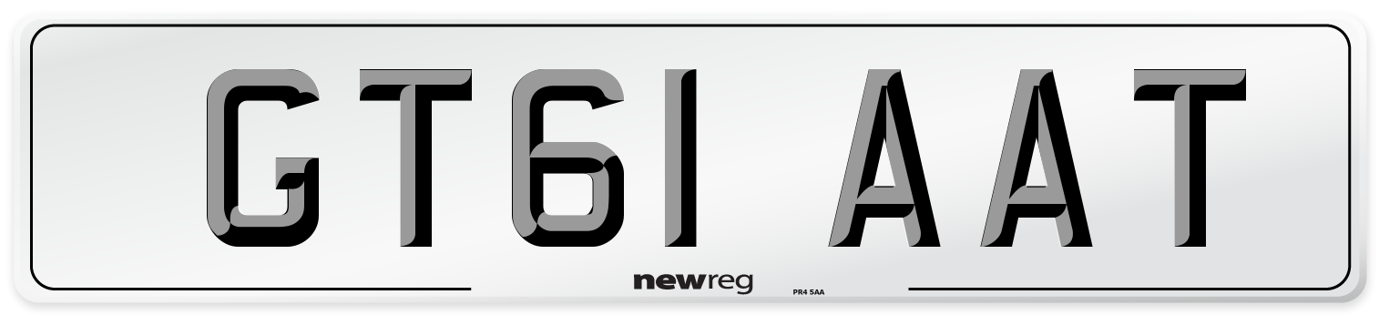 GT61 AAT Number Plate from New Reg